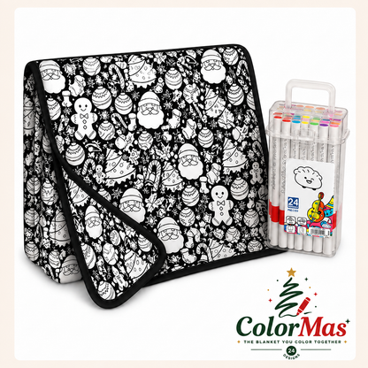 ColorMas Christmas Coloring Blanket